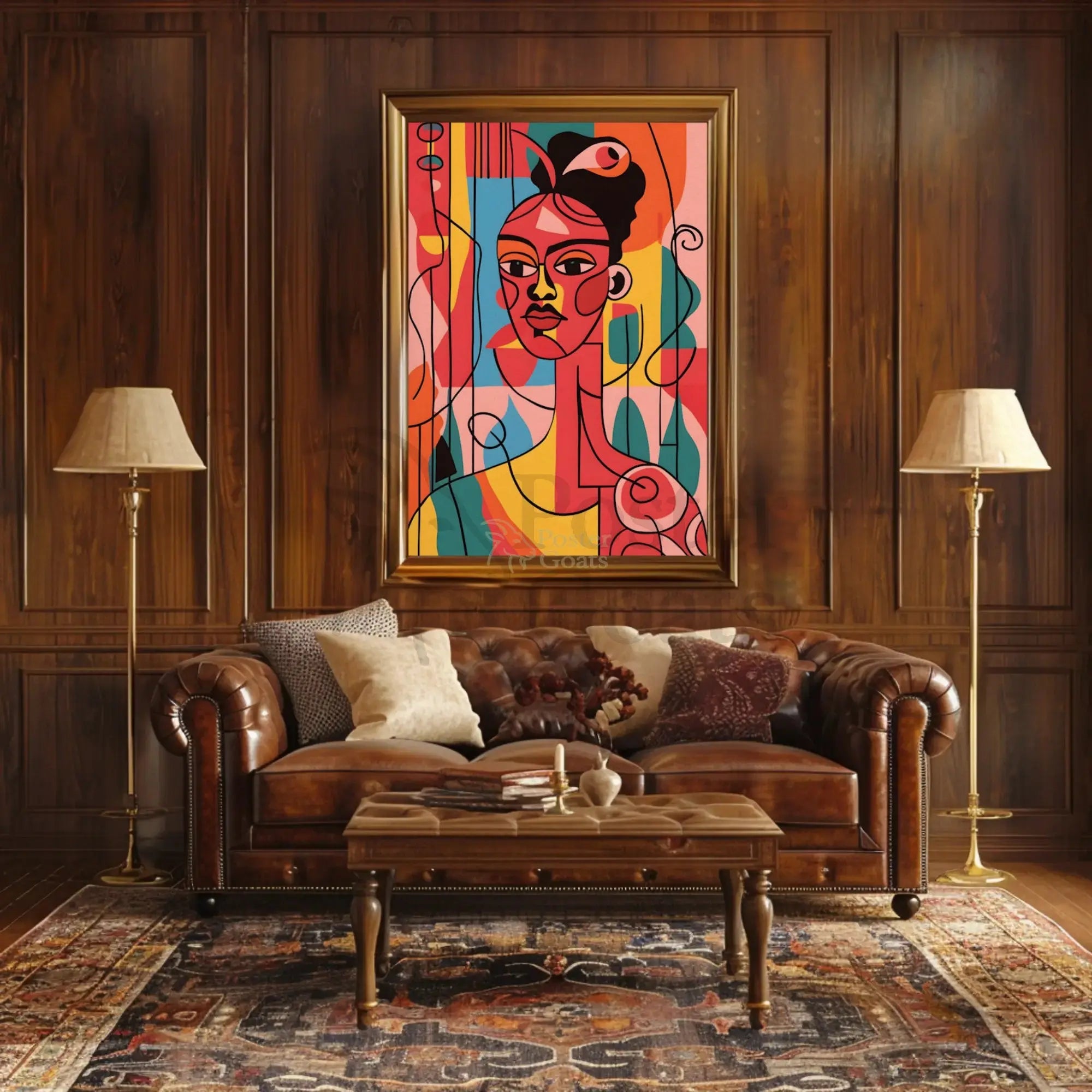 Cubist Inspired Abstract Art for Modern Enthusiasts Poster PosterGoat