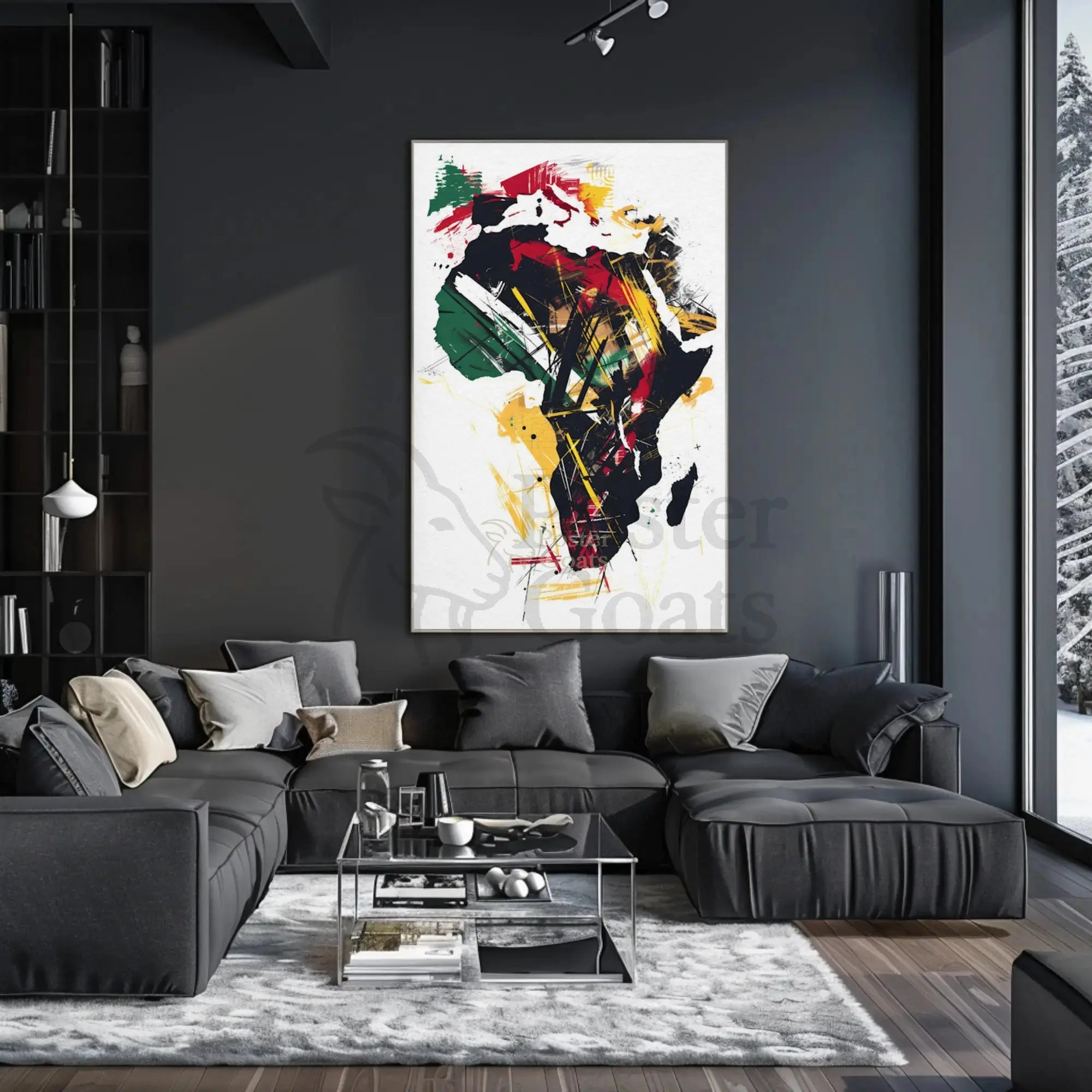 Cultural Elegance: Minimalist Art Profile Poster PosterGoat