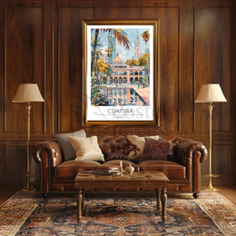 Curitiba Brazil Cityscape Travel Poster PosterGoat