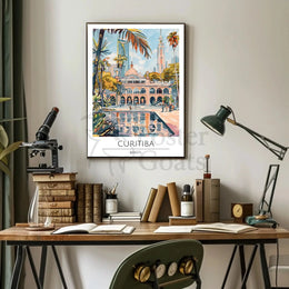 Curitiba Brazil Cityscape Travel Poster PosterGoat