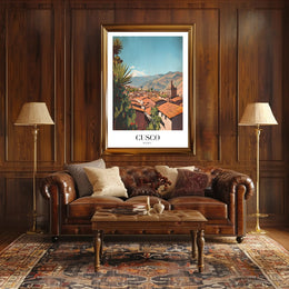 Cusco Cityscape Art: Andes Mountains Travel Poster PosterGoat
