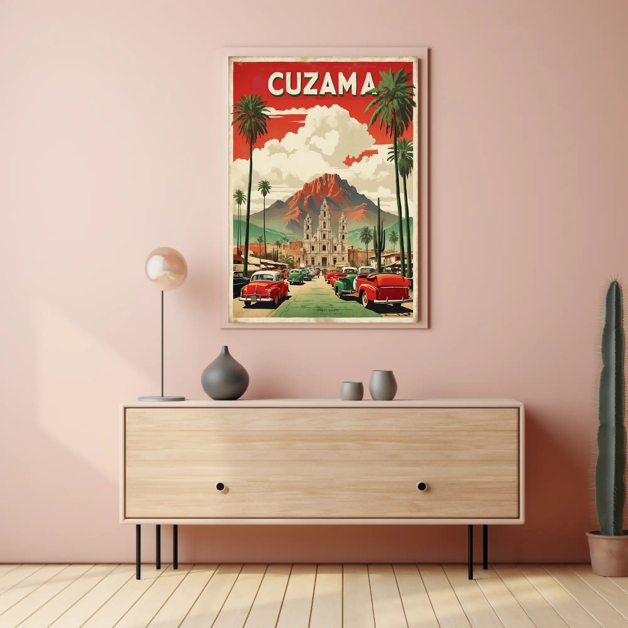 Cuzama Cathedral Vintage Artistry Cultural or Heritage Poster PosterGoat
