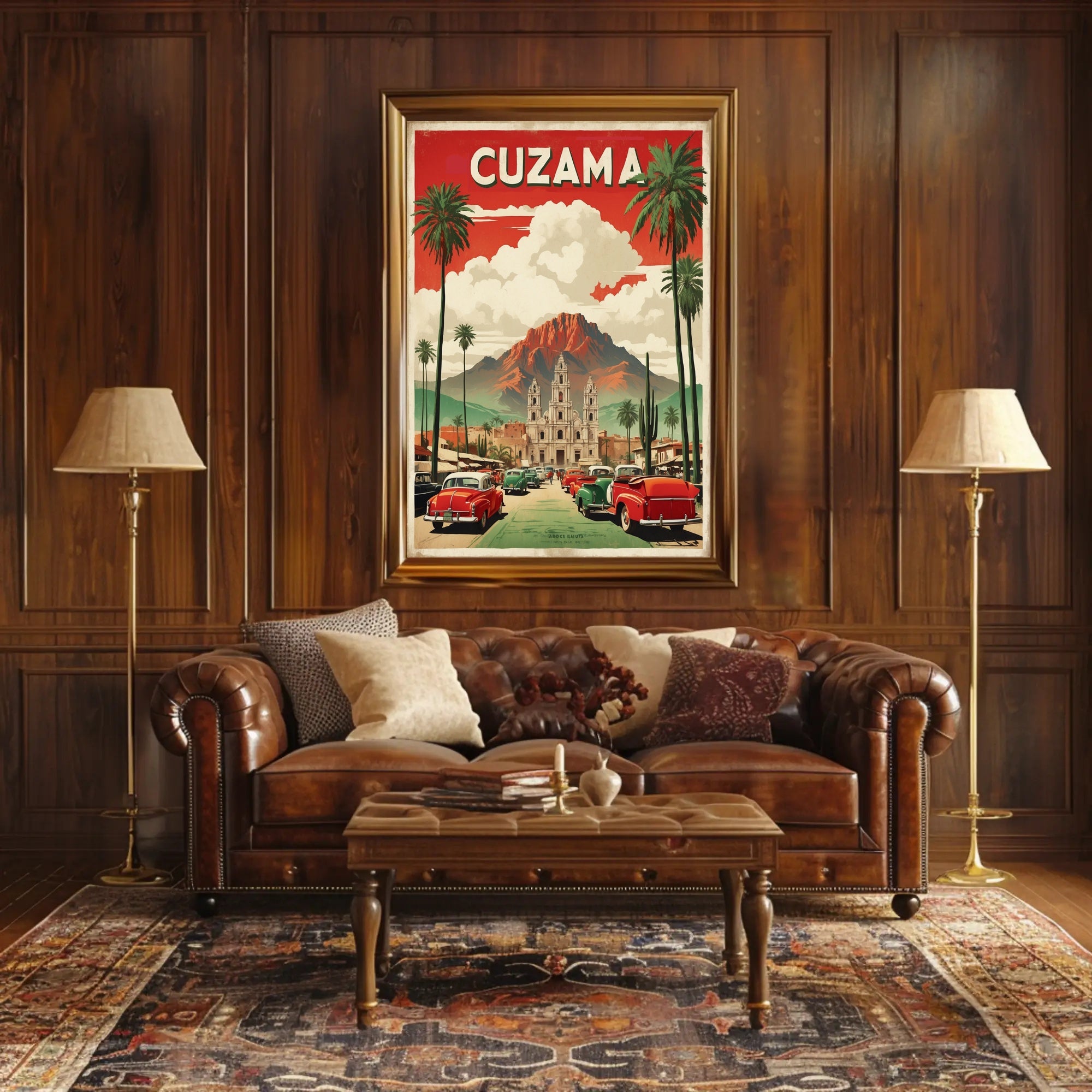 Cuzama Cathedral Vintage Artistry Cultural or Heritage Poster PosterGoat