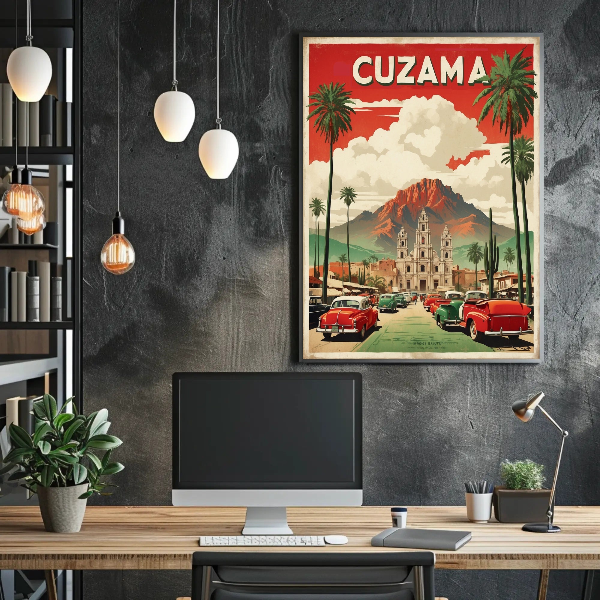 Cuzama Cathedral Vintage Artistry Cultural or Heritage Poster PosterGoat