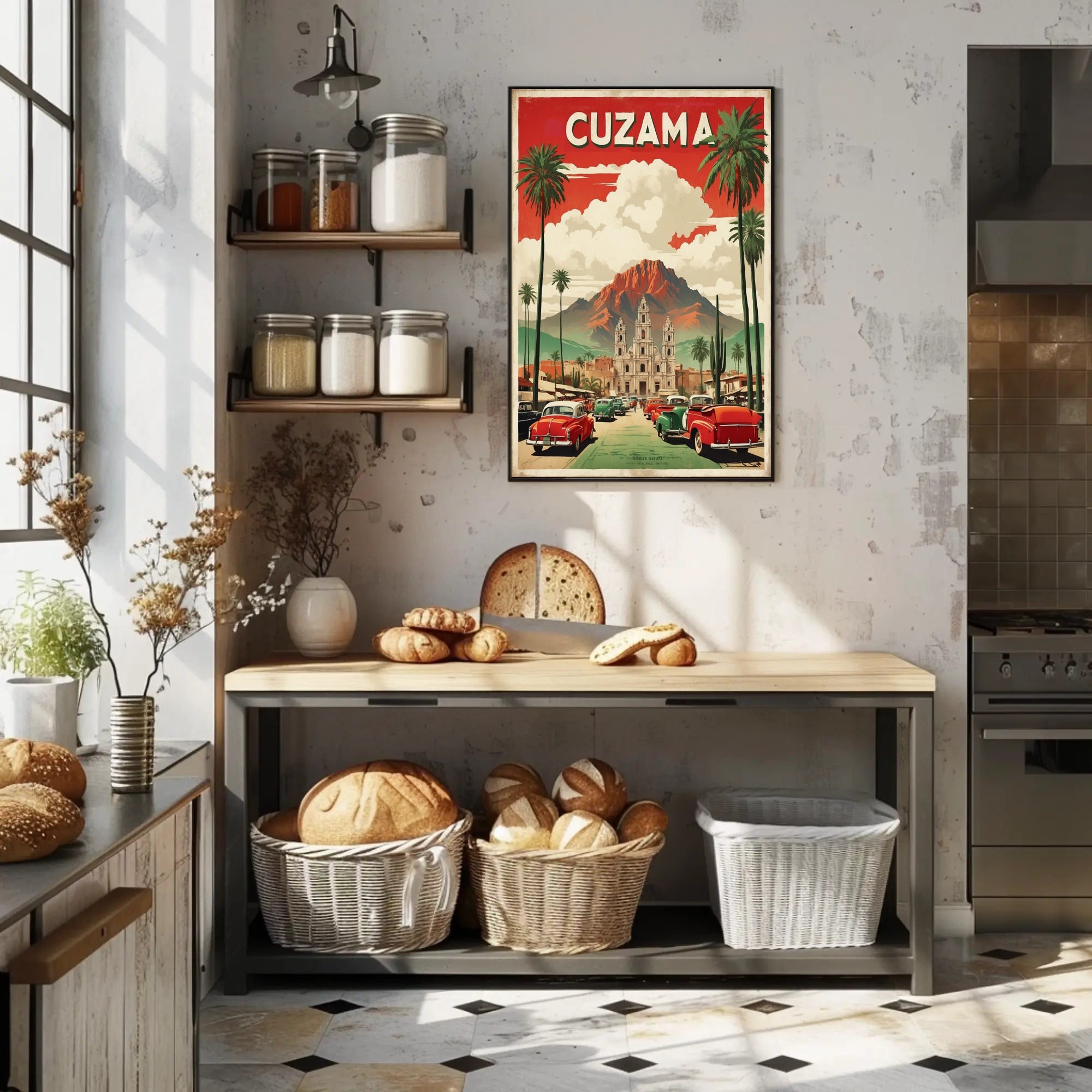 Cuzama Cathedral Vintage Artistry Cultural or Heritage Poster PosterGoat