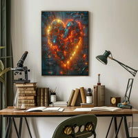 Cybernetic Heart Circuitry: Futuristic Sci-Fi Poster PosterGoat