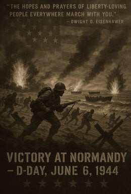 D-Day Normandy Invasion WWII Historical or Presidential Poster PosterGoat