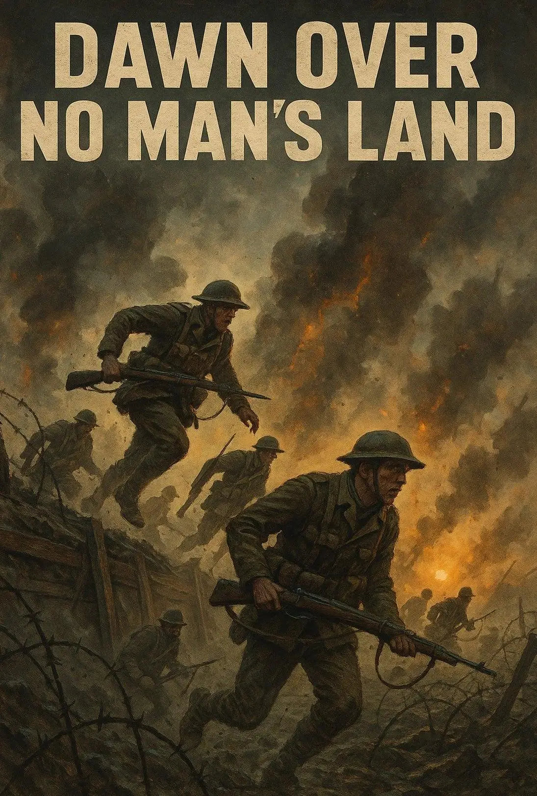 DAWN OVER NO MAN'S LAND World War I Military Poster PosterGoat