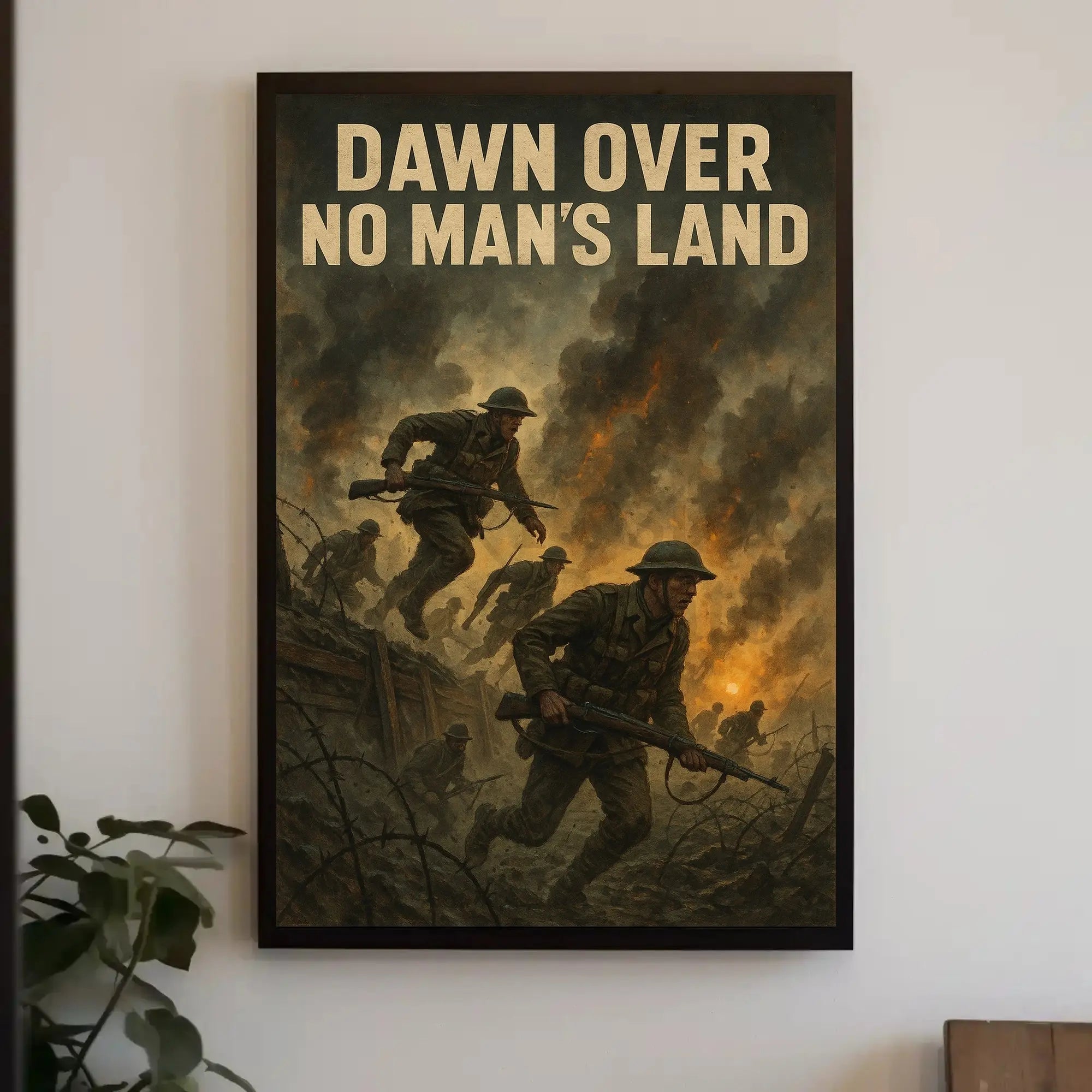 DAWN OVER NO MAN'S LAND World War I Military Poster PosterGoat