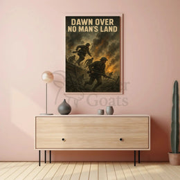 DAWN OVER NO MAN'S LAND World War I Military Poster PosterGoat
