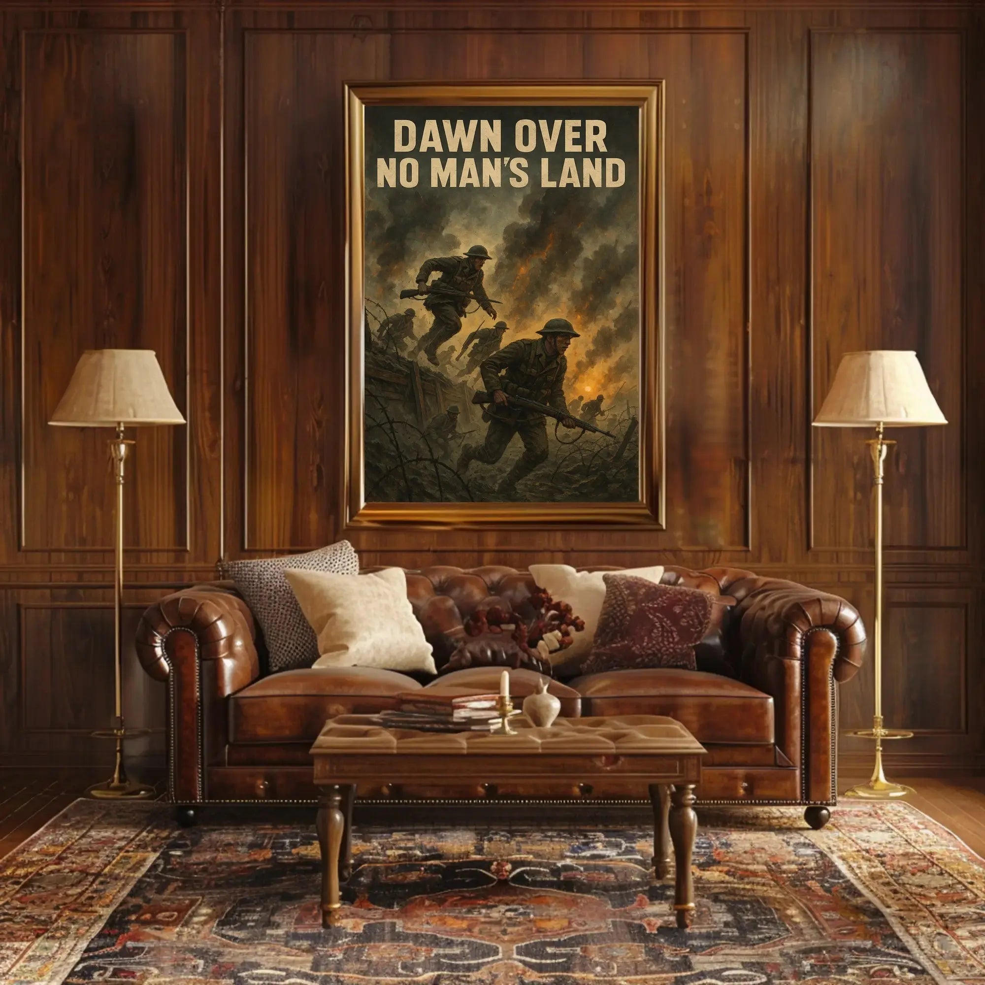 DAWN OVER NO MAN'S LAND World War I Military Poster PosterGoat