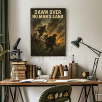 DAWN OVER NO MAN'S LAND World War I Military Poster PosterGoat
