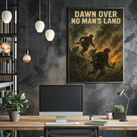 DAWN OVER NO MAN'S LAND World War I Military Poster PosterGoat