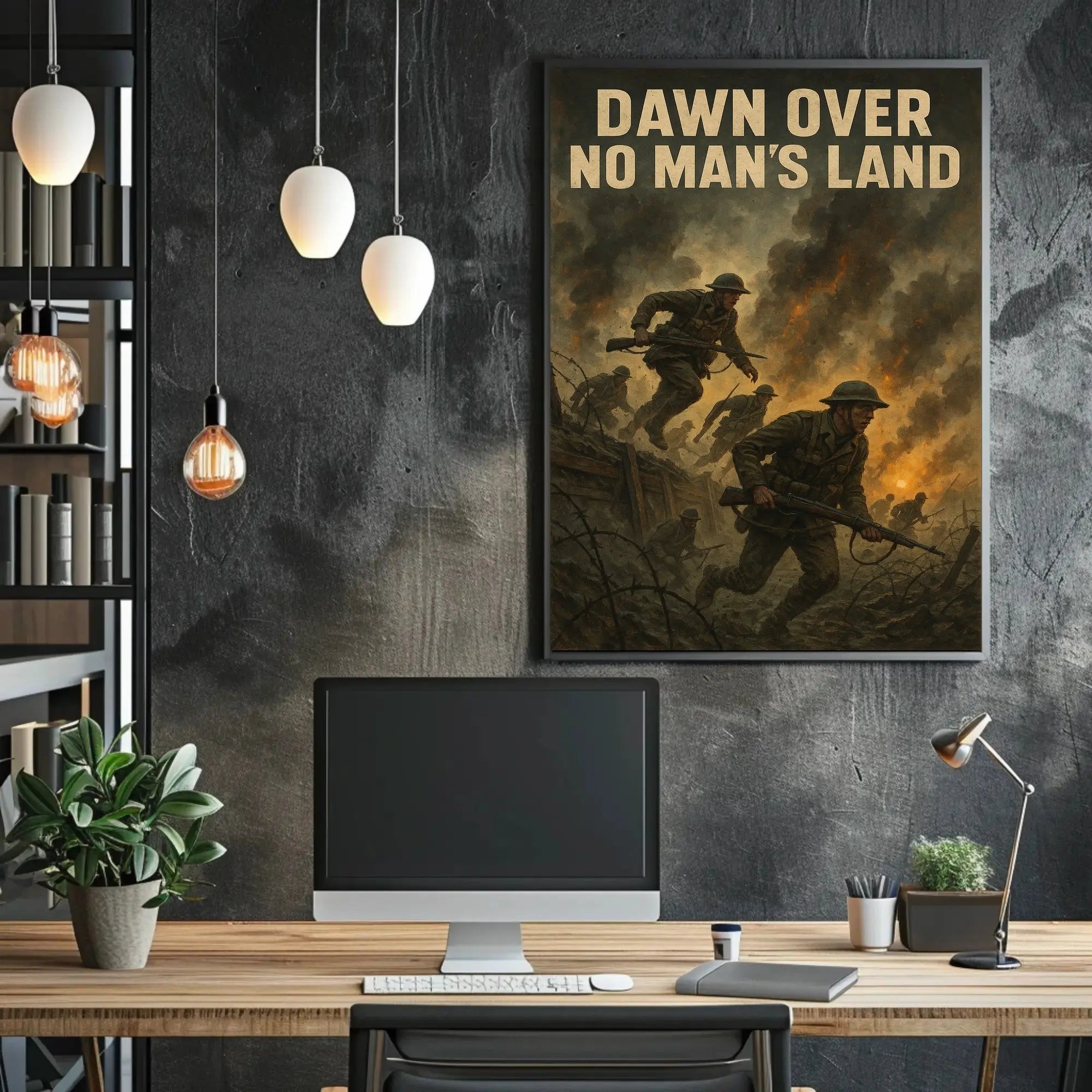 DAWN OVER NO MAN'S LAND World War I Military Poster PosterGoat