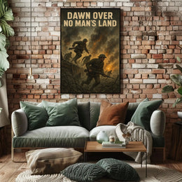 DAWN OVER NO MAN'S LAND World War I Military Poster PosterGoat