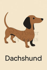 Dachshund Elegance Modern Decor Dog Breed Poster PosterGoat