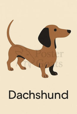 Dachshund Elegance Modern Decor Dog Breed Poster PosterGoat