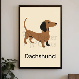 Dachshund Elegance Modern Decor Dog Breed Poster PosterGoat
