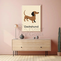 Dachshund Elegance Modern Decor Dog Breed Poster PosterGoat