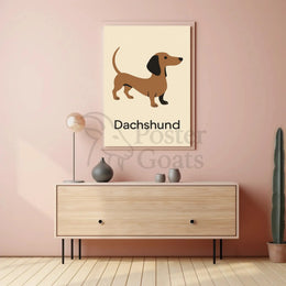 Dachshund Elegance Modern Decor Dog Breed Poster PosterGoat