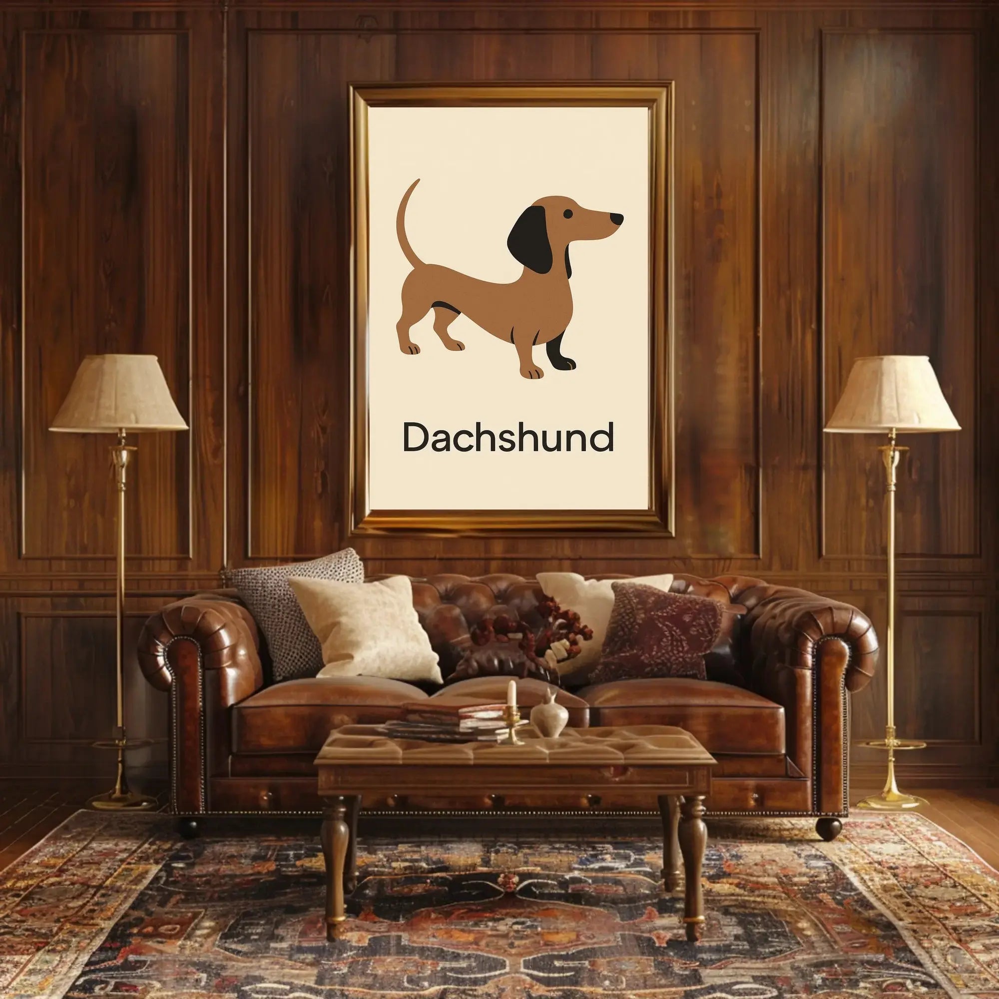 Dachshund Elegance Modern Decor Dog Breed Poster PosterGoat