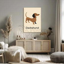 Dachshund Elegance Modern Decor Dog Breed Poster PosterGoat