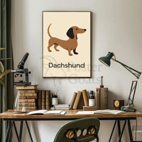 Dachshund Elegance Modern Decor Dog Breed Poster PosterGoat