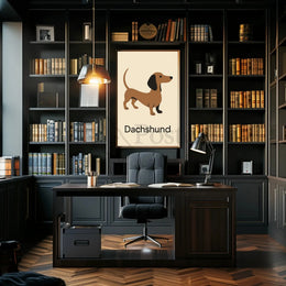 Dachshund Elegance Modern Decor Dog Breed Poster PosterGoat