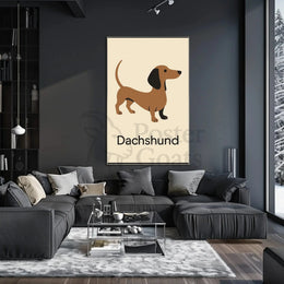 Dachshund Elegance Modern Decor Dog Breed Poster PosterGoat