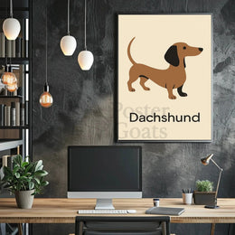 Dachshund Elegance Modern Decor Dog Breed Poster PosterGoat