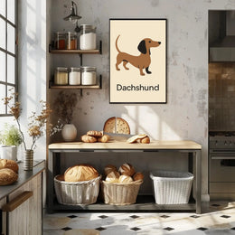 Dachshund Elegance Modern Decor Dog Breed Poster PosterGoat
