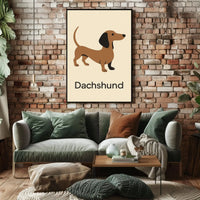 Dachshund Elegance Modern Decor Dog Breed Poster PosterGoat