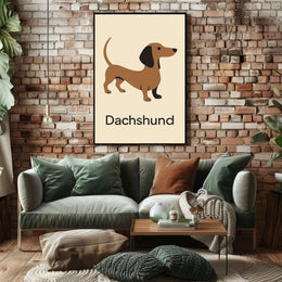 Dachshund Elegance Modern Decor Dog Breed Poster PosterGoat