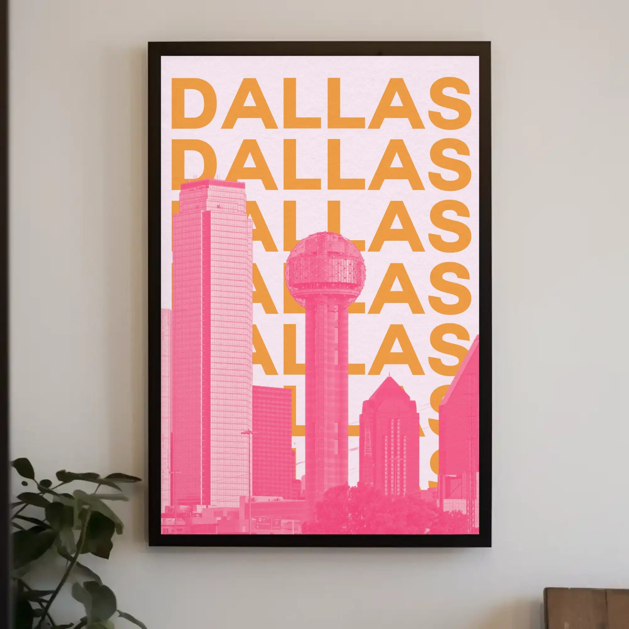 Dallas Cityscape Modern Art Travel Poster PosterGoat