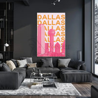 Dallas Cityscape Modern Art Travel Poster PosterGoat