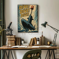 Daring Submarine Dive Vintage Military Recruitment Poster PosterGoat