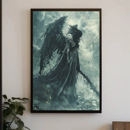 Dark Angelic Figure Fantasy Gothic Art Poster PosterGoat