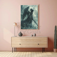 Dark Angelic Figure Fantasy Gothic Art Poster PosterGoat
