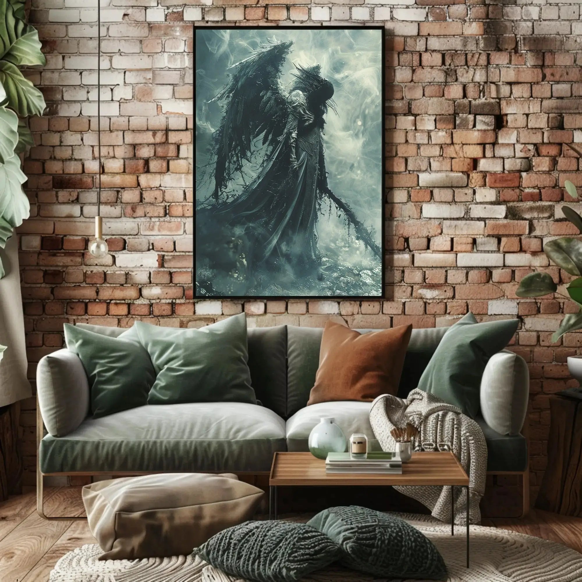 Dark Angelic Figure Fantasy Gothic Art Poster PosterGoat