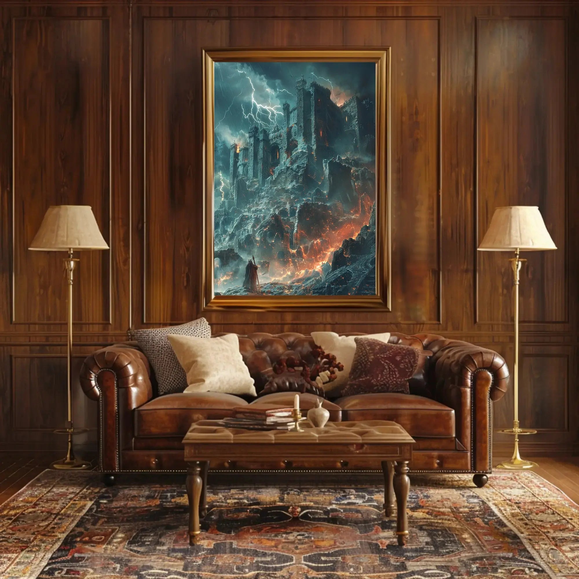 Dark Castle Gothic Fantasy Art Poster PosterGoat