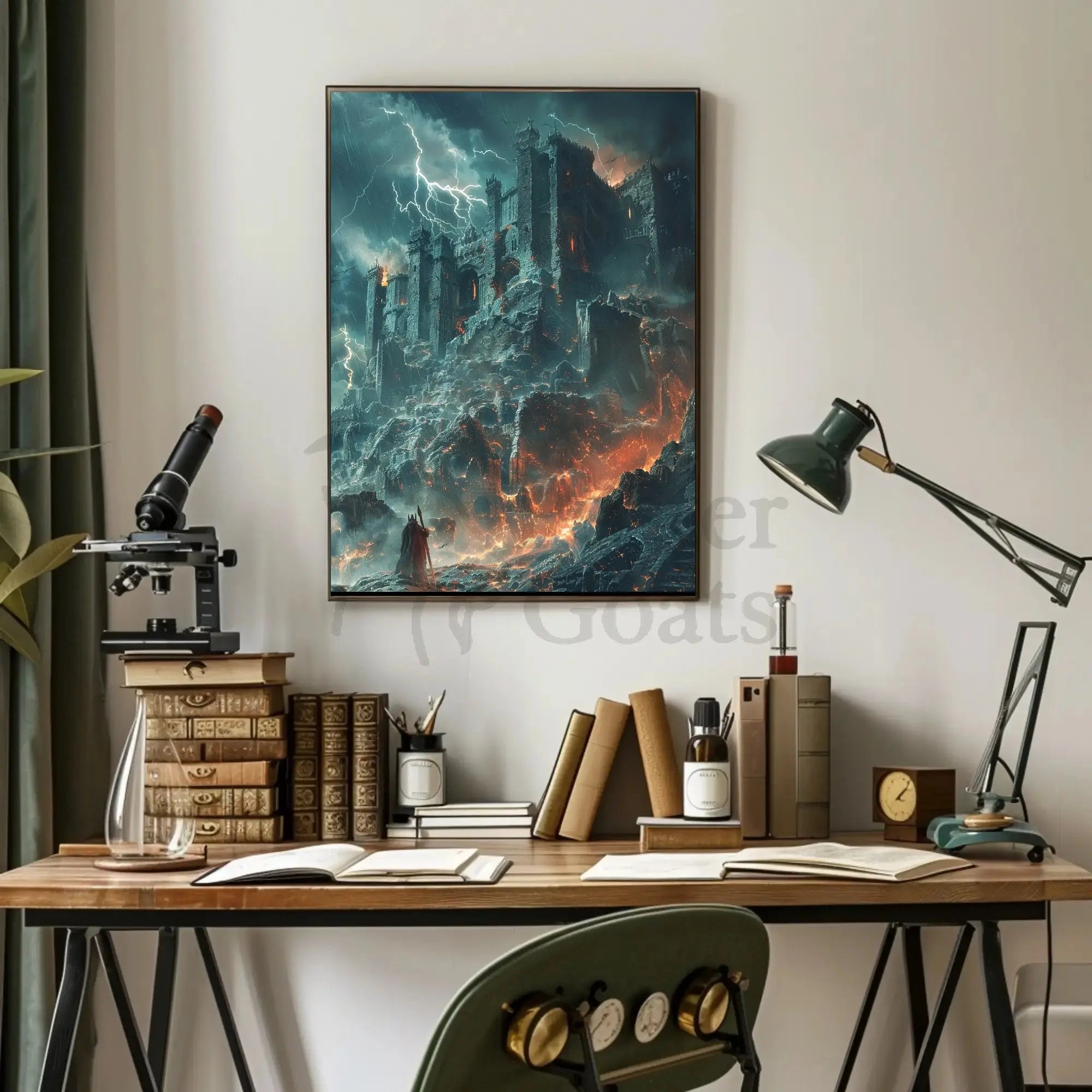 Dark Castle Gothic Fantasy Art Poster PosterGoat