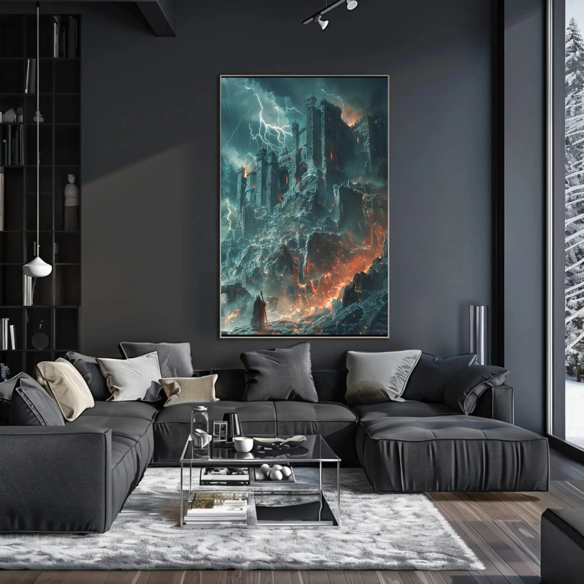 Dark Castle Gothic Fantasy Art Poster PosterGoat