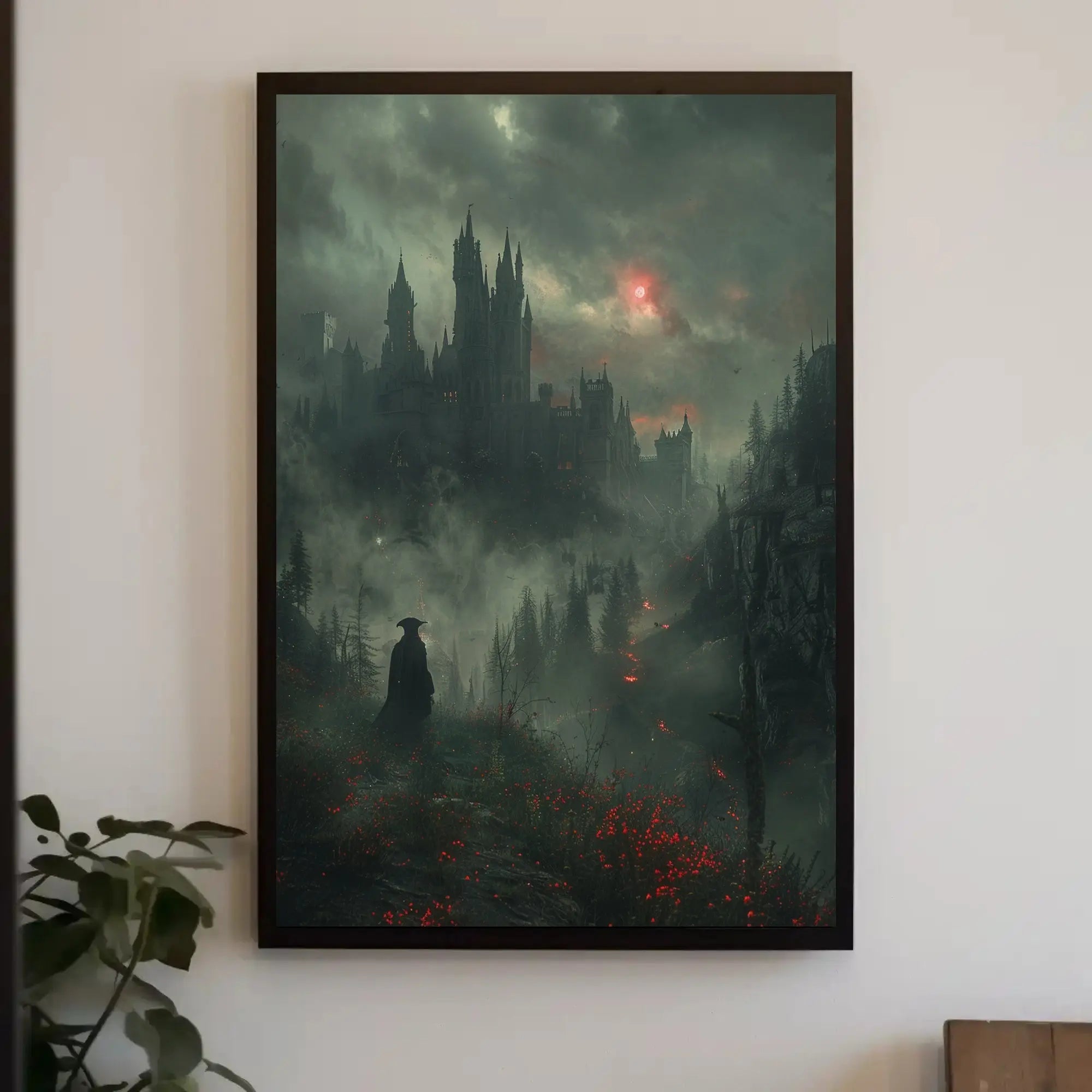 Dark Castle Mystery in Fantasy Setting Art Poster PosterGoat