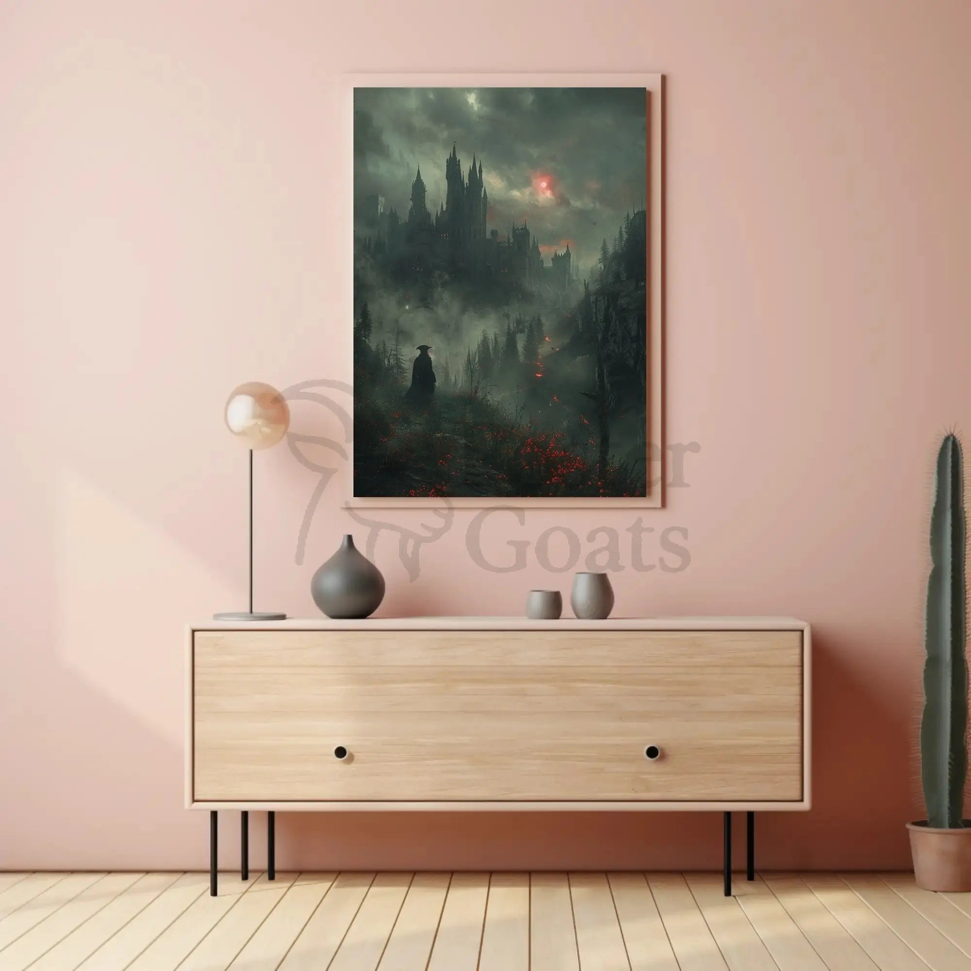 Dark Castle Mystery in Fantasy Setting Art Poster PosterGoat