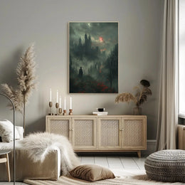 Dark Castle Mystery in Fantasy Setting Art Poster PosterGoat