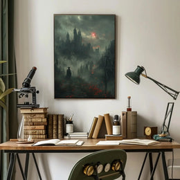 Dark Castle Mystery in Fantasy Setting Art Poster PosterGoat