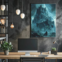 Dark Castle Storm: Atmospheric Medieval Fantasy Poster PosterGoat