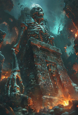 Dark Deity Awakens: Hyper-Realistic Fantasy Art Poster PosterGoat