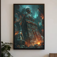 Dark Deity Awakens: Hyper-Realistic Fantasy Art Poster PosterGoat