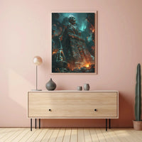 Dark Deity Awakens: Hyper-Realistic Fantasy Art Poster PosterGoat